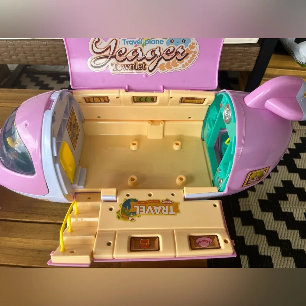 iPlay, iLearn Airplane Dollhouse Playset for Girls 3-5, Kids Pretend Play Dol...